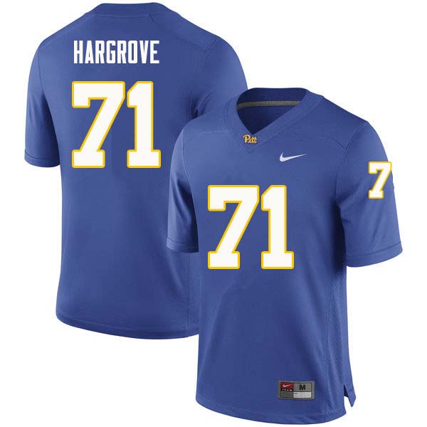 Men #71 Bryce Hargrove Pittsburgh Panthers College Football Jerseys Sale-Royal